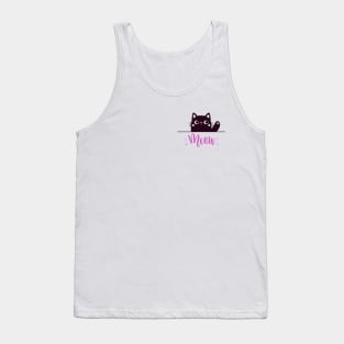 CUTE BLACK CAT MEOW Tank Top